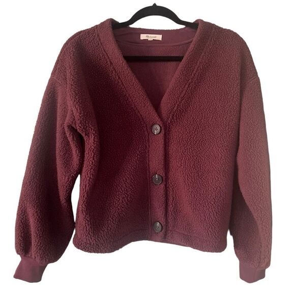 Madewell (Re)sourced Fleece Crop Cardigan XS - Picture 1 of 4